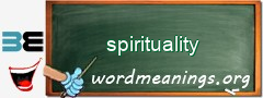 WordMeaning blackboard for spirituality